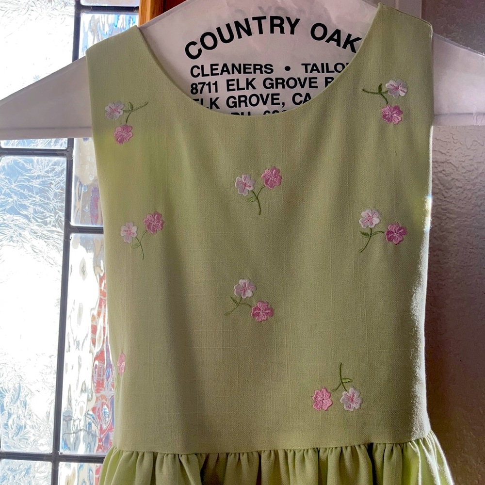 SeafoamGreen embroidered Easter Dress